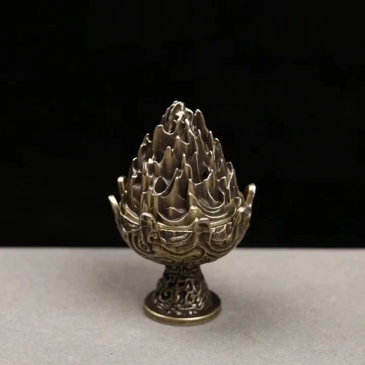 跨境创意博山炉家用客厅茶几室内熏香炉合金塔香炉檀香炉仿古摆件