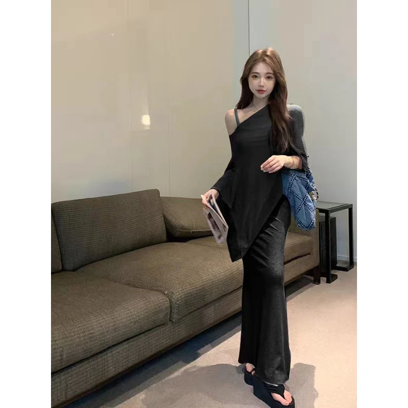 沙丘废土风套装女不规则罩衫茶系穿搭一整套御姐吊带裙新款两件套