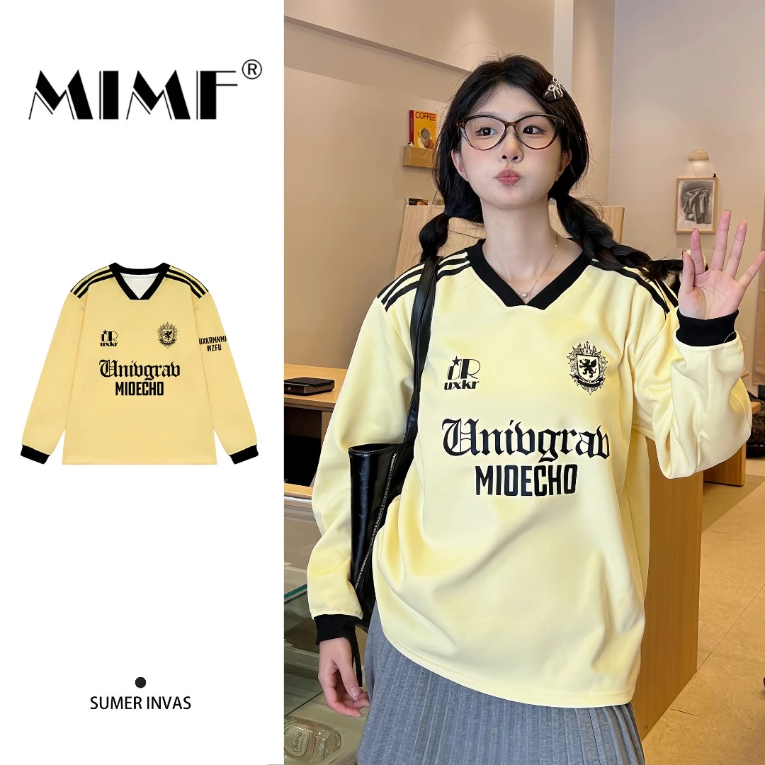 mnmf2024秋冬时尚潮流圆领长袖创意字母印花休闲百搭男女#T012168