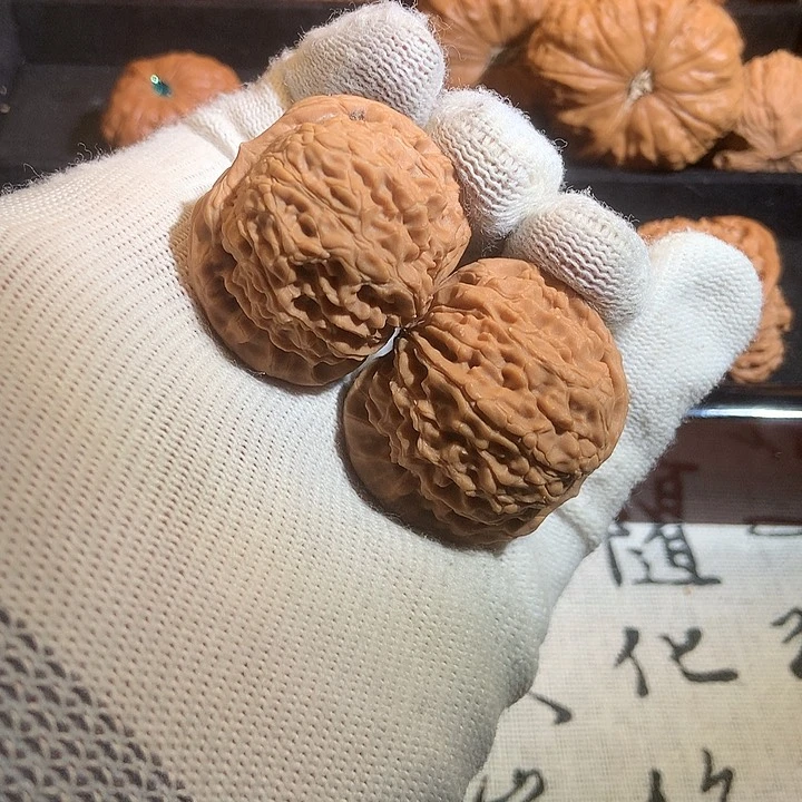 文玩核桃把件在**3821002全品无修平谷龙眼狮子头