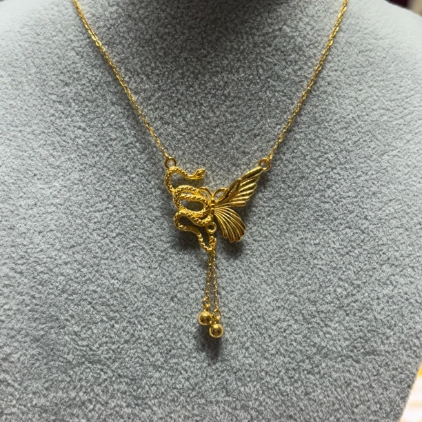 【不支持无理由退】 5G足金999蛇蝶套链时尚百搭