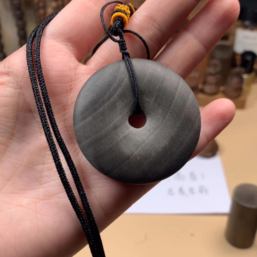 【闪购商品】檀香木吊坠阴沉料4.5公分左右平安微瑕