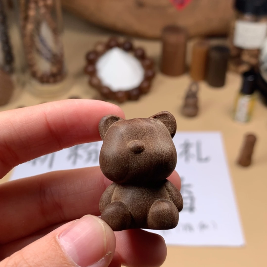 【闪购商品】檀香木把件小熊老山檀香