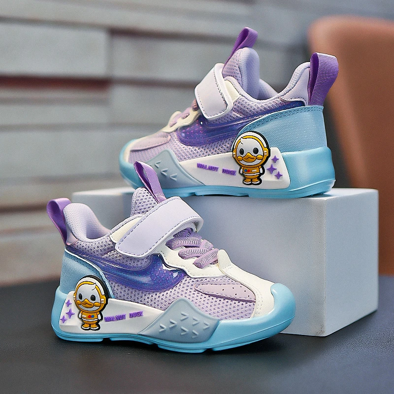 【秋上新】小黄鸭男童鞋子透气网面2023春秋新款休闲儿童运动鞋女孩