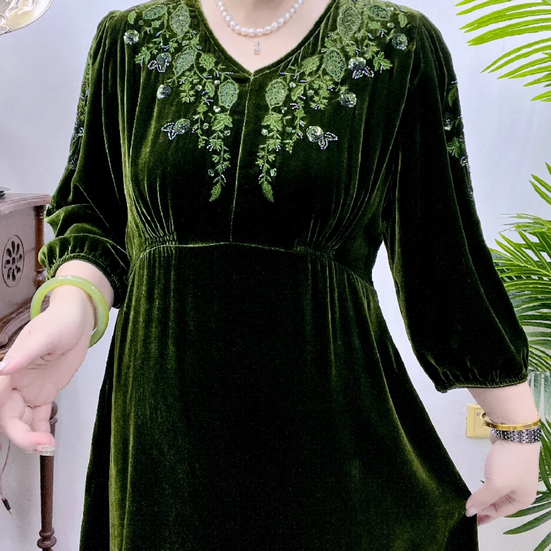 桑蚕丝连衣裙7A2216