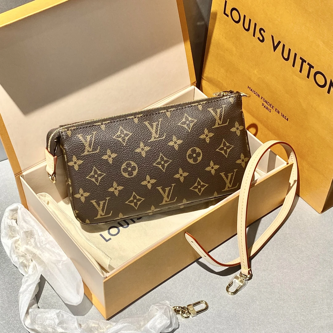 99新 LouisVuitton/路易威登 LV   老花芯片款麻将包 手提包-3