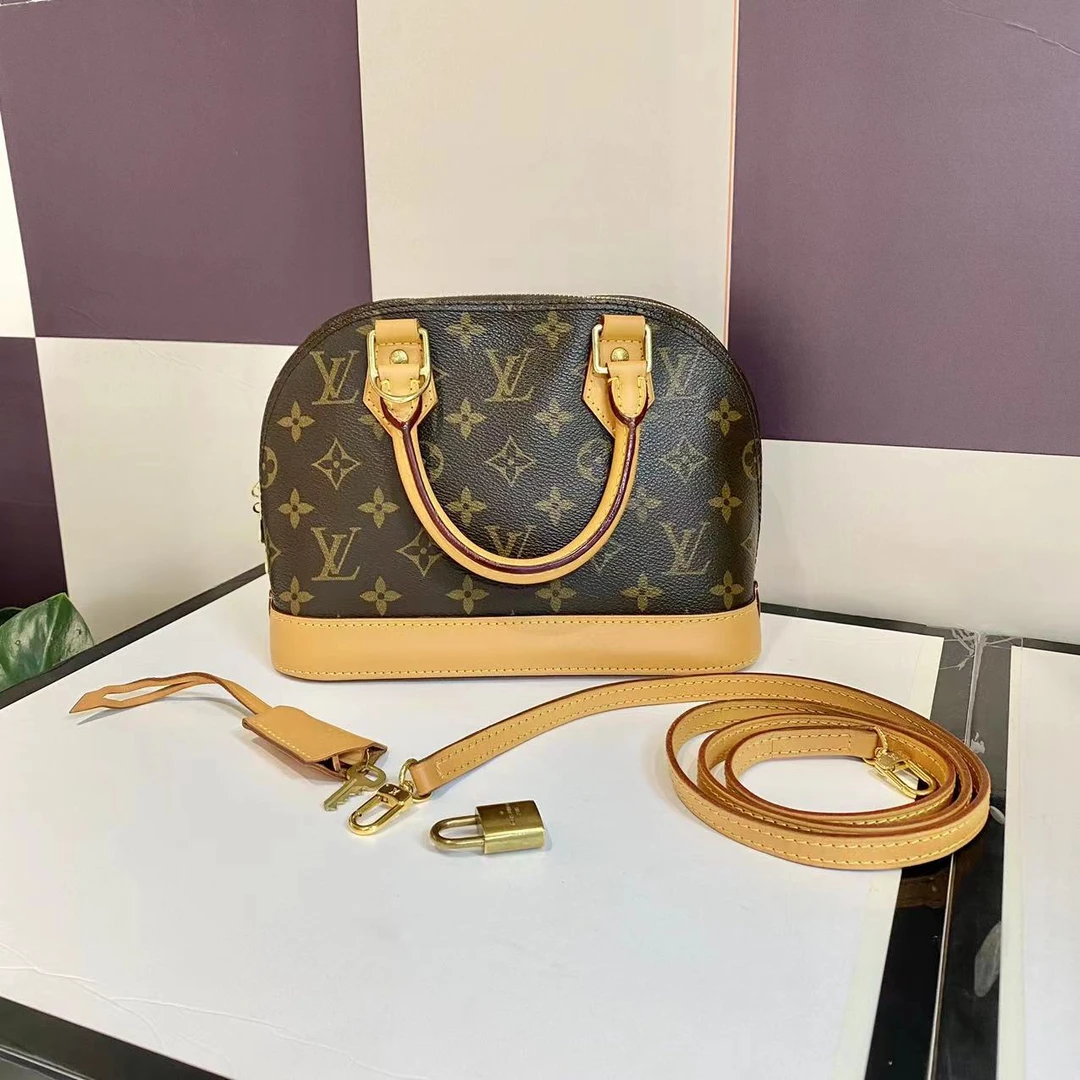 95新 LouisVuitton/路易威登 LV   老花贝壳包 单肩手提包-3