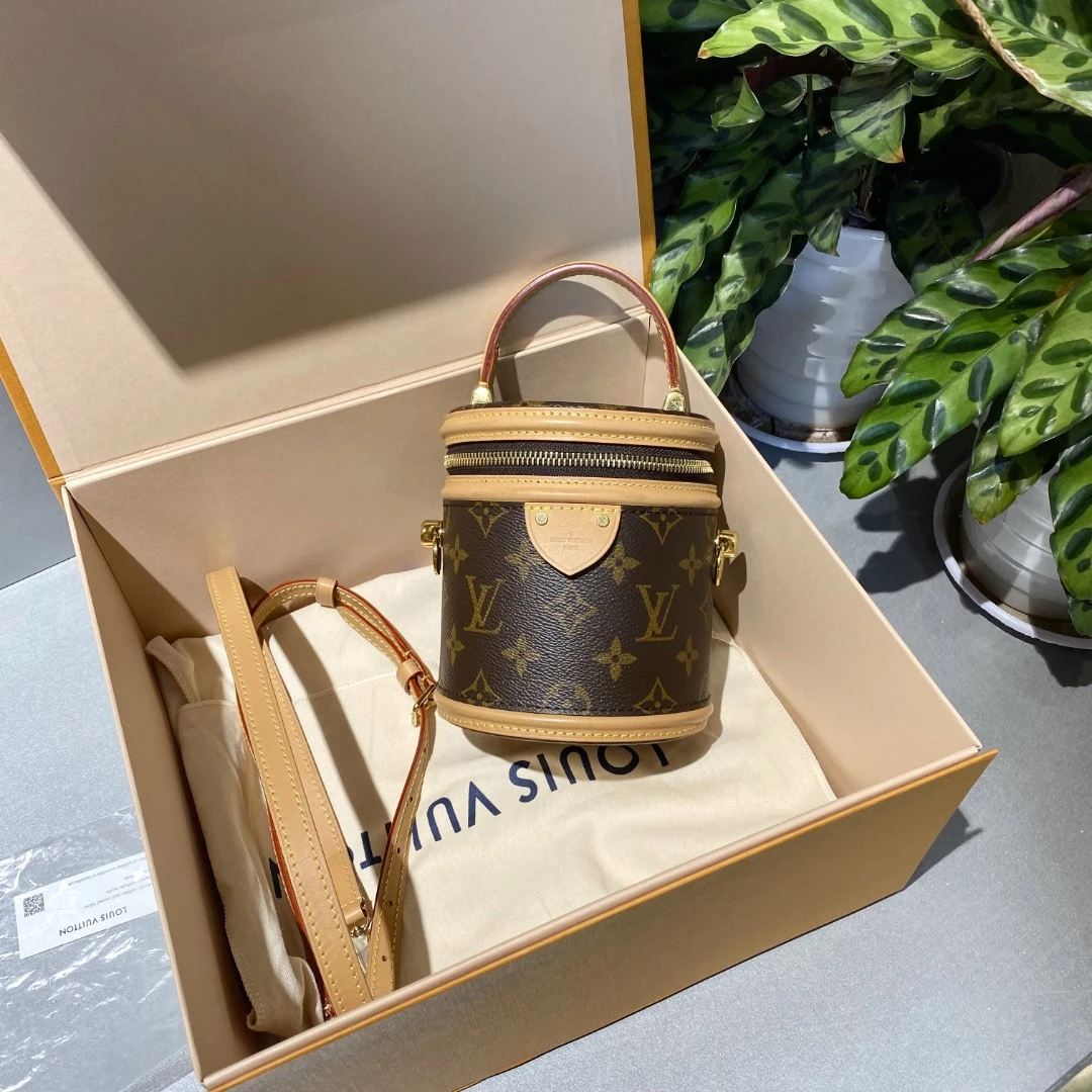 95新 LouisVuitton/路易威登 LV  限量款发财桶包 手提单肩包-1