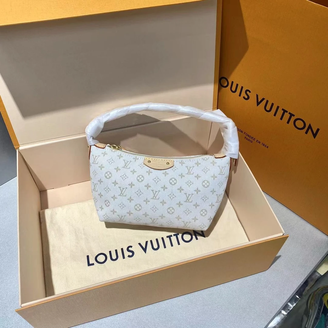 全新未使用 LouisVuitton/路易威登 LV   丹宁老花饭盒包 手提包