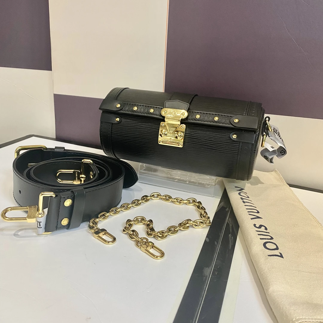 95新 LouisVuitton/路易威登 LV   黑色巴比伦 圆筒 单肩斜挎包-1