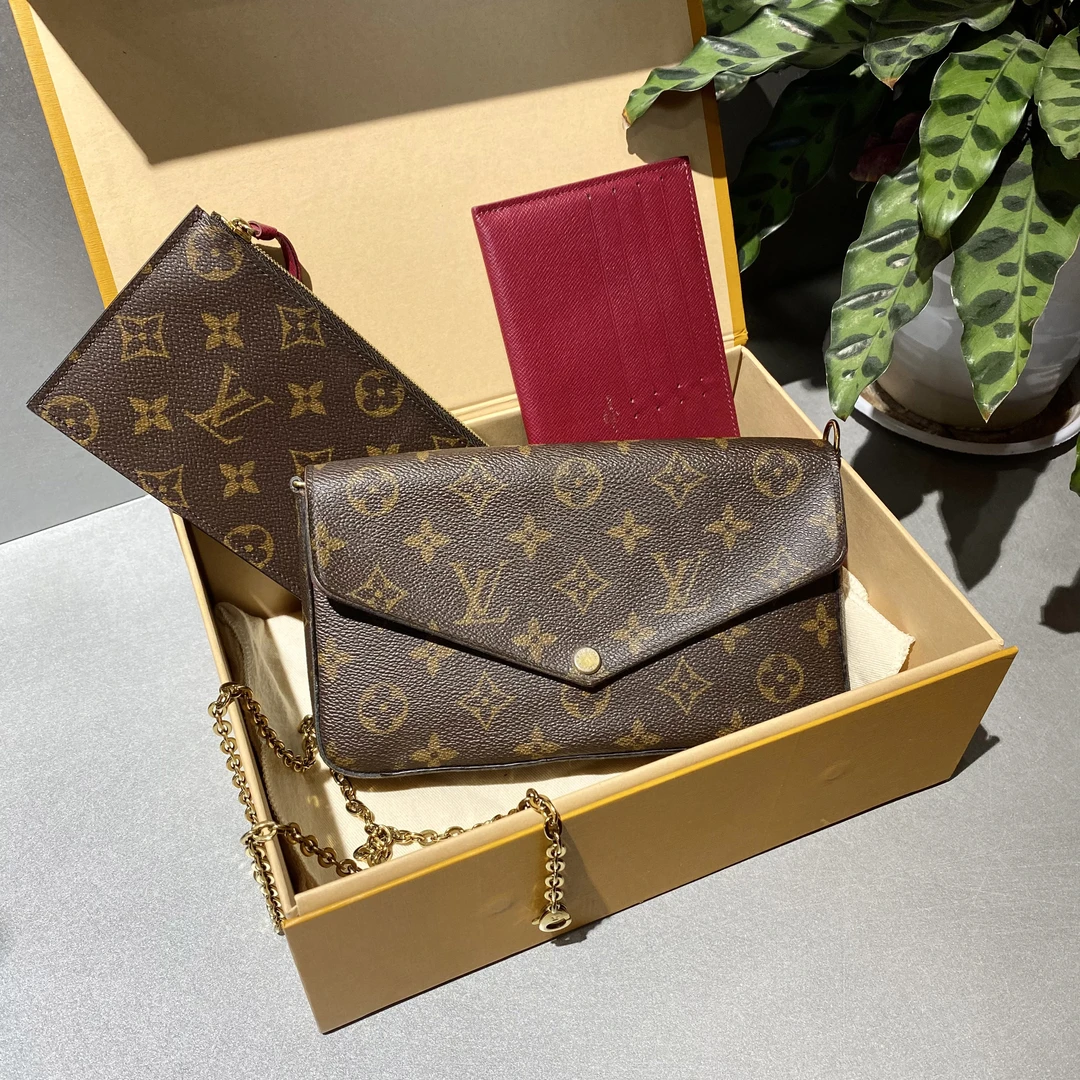 95新 LouisVuitton/路易威登 LV   老花三合一18年 单肩斜跨包-3