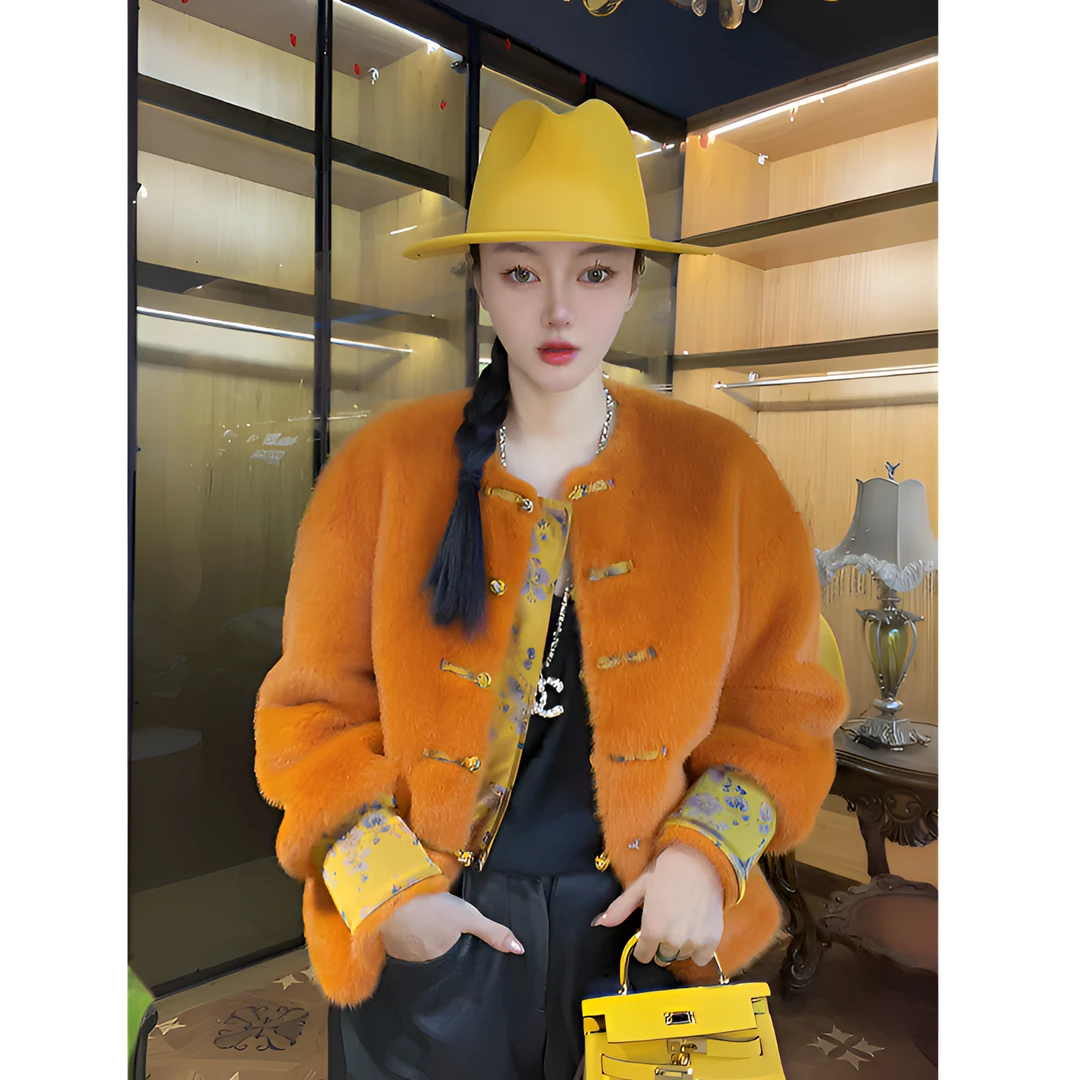 KKKKM2401(双面穿)新中式中国风外套设计师短款气质网红轻奢时尚