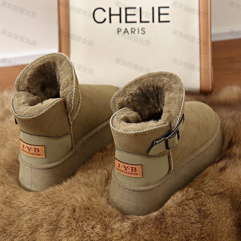 品牌冬季清仓毛毛2024棉鞋保暖新款加厚雪地靴品牌短筒靴女牛清仓