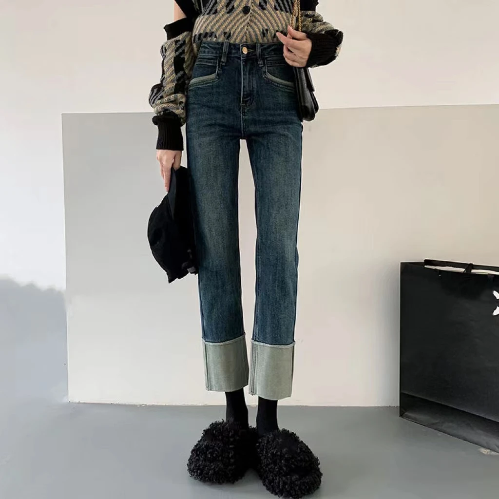 【孤品】女装牛仔裤个别微瑕介意慎拍老爹裤2023新款显瘦