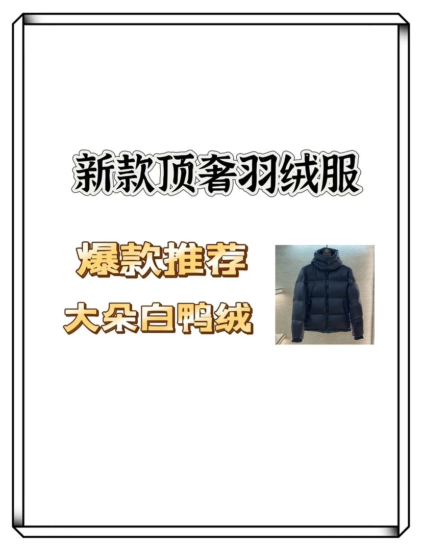 【瑞】2025新款黑金潮流男装高奢保暖羽绒服34192