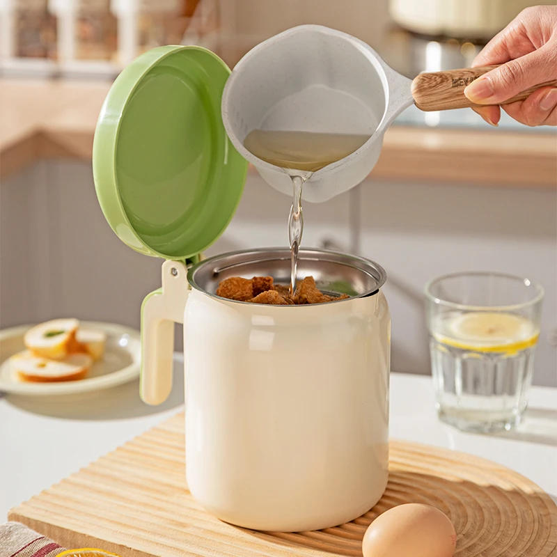 摩登主妇滤油壶不锈钢漏油罐滤油神器过滤油渣壶厨房沥油装油容器