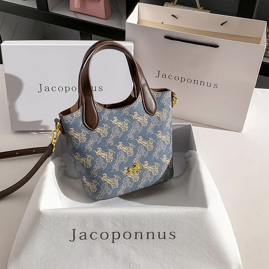 【雅各邦】2025新款腋下水桶包包女小众手提单肩斜挎