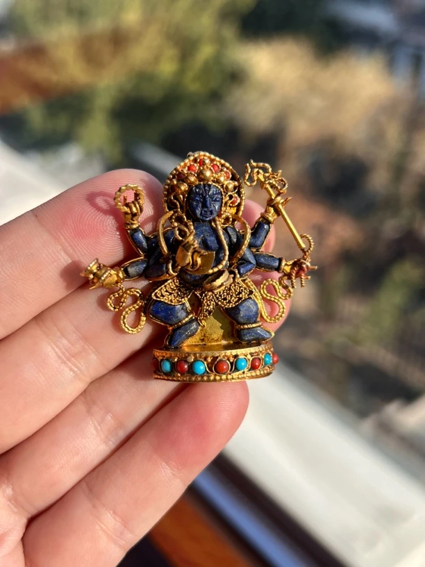 纯手工制作绘制盒子吊坠