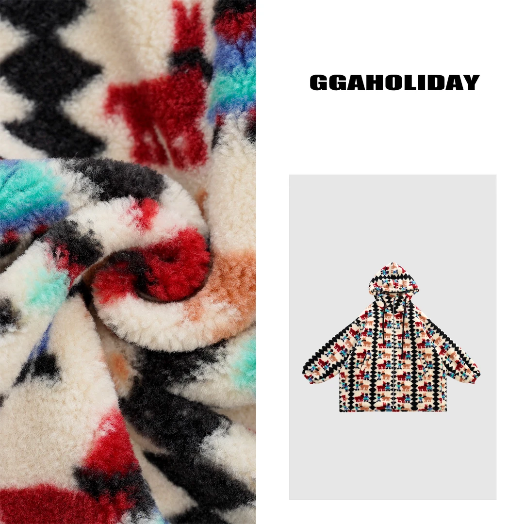 2024秋冬新款轻奢高级感美式街头潮流设计感毛茸茸短款棉服144146