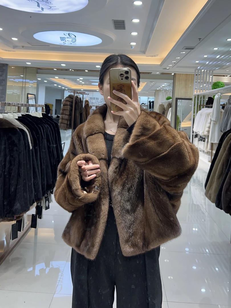 【诺贝依】短款推荐［三文鱼斜排］女士短款外套