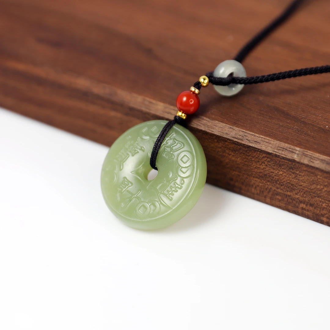 预售新疆和田玉绿黄招财进宝RB242380尺寸约30mm