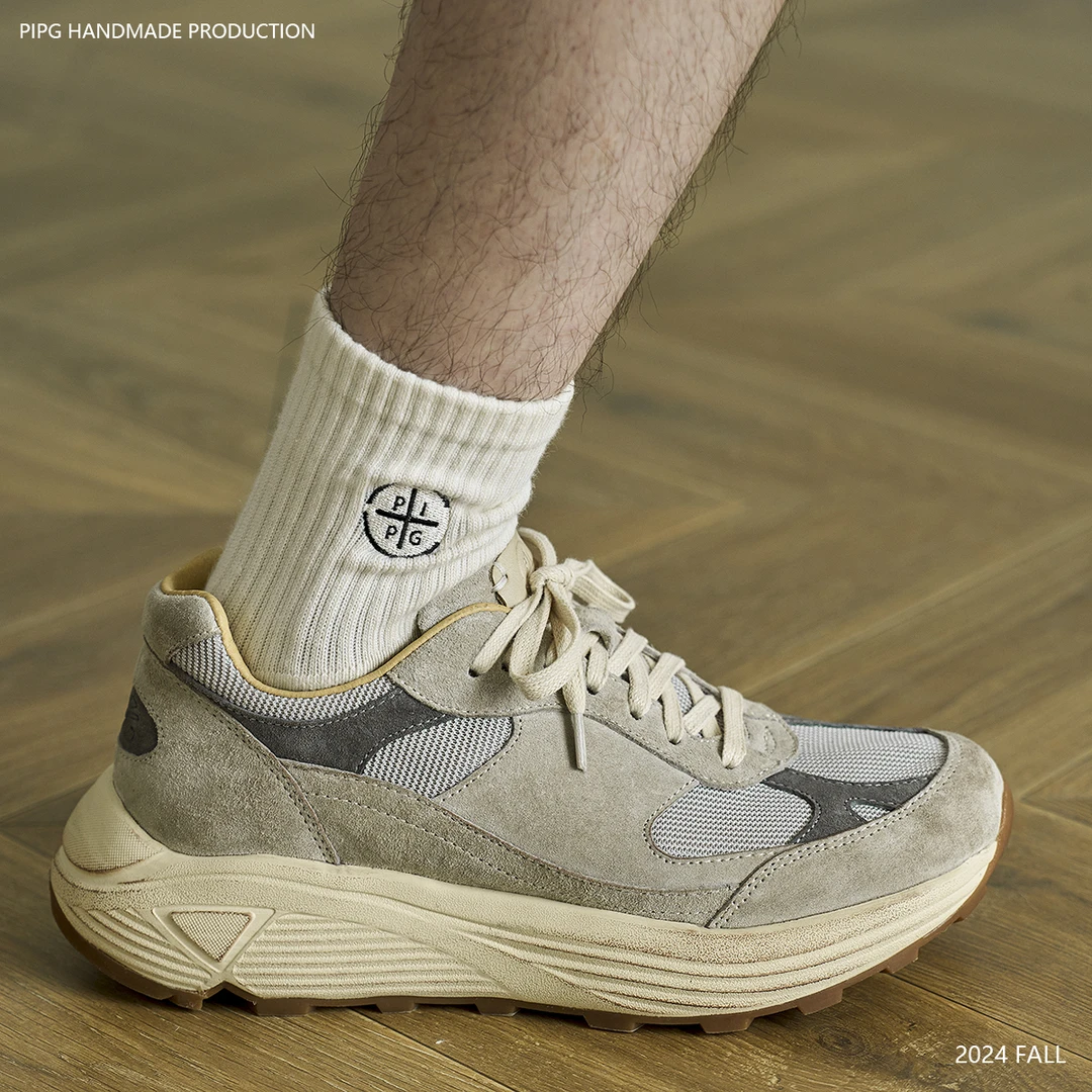 PIPG复古男鞋擦色做旧老爹鞋脏脏原创休闲透气运动鞋男增高慢跑鞋