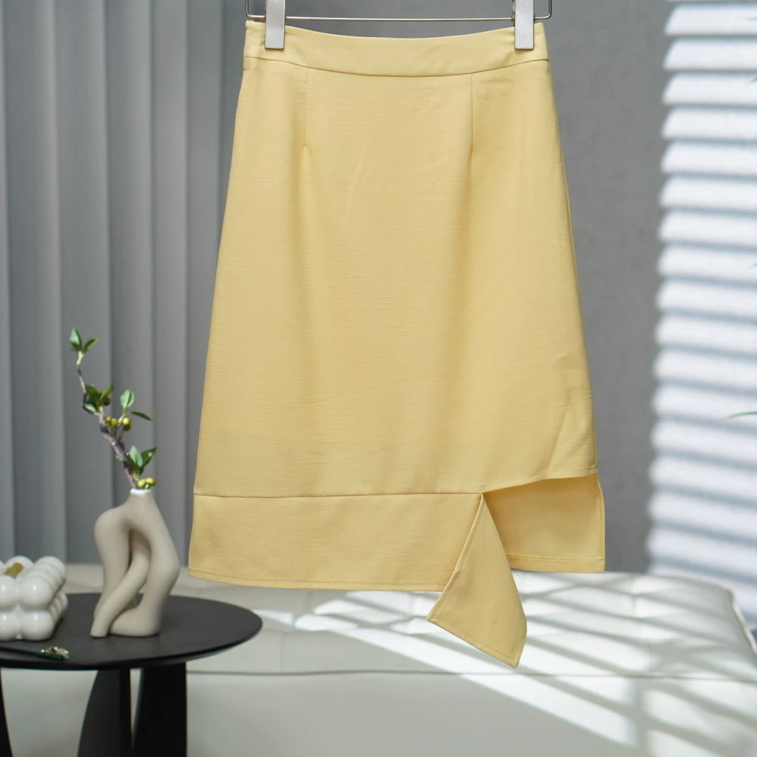 同伊系列   WE557  女装简约时尚春夏半身裙黄色B201107