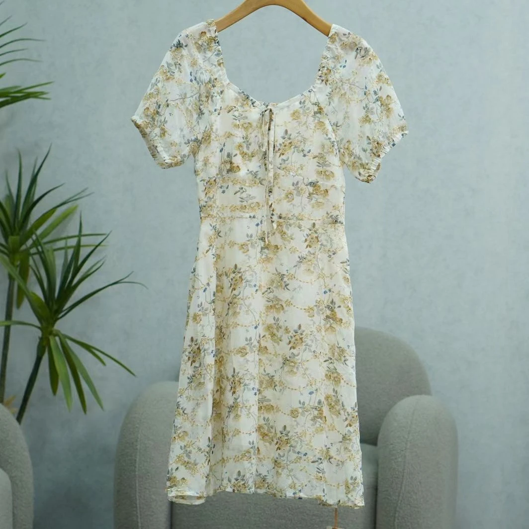 Shi系列   S146   女装时尚撤柜方领绣花连衣裙花色2281598