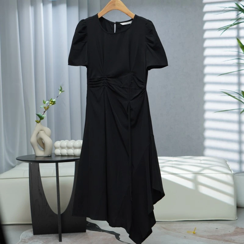 咏系列    E489   女装时尚撤柜短袖连衣裙黑色B3654804