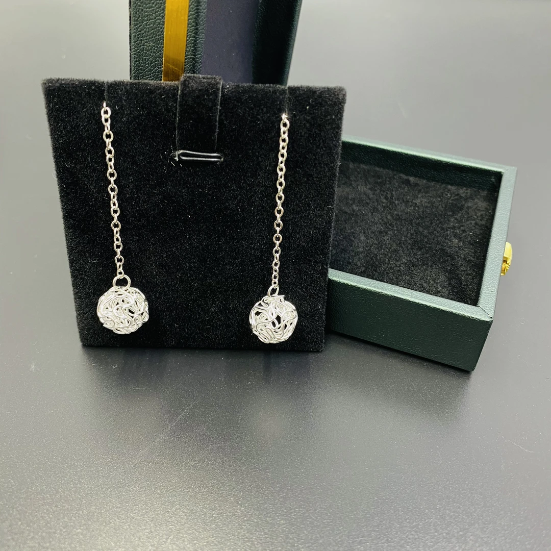 足银耳饰 999足银耳坠女  小众高级感耳坠精致气质