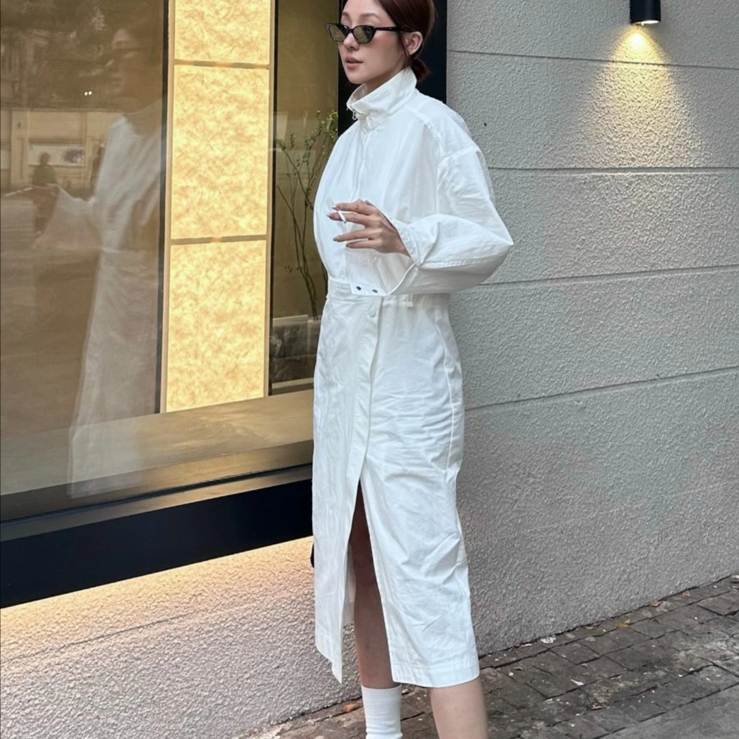 韩风立领裹式连衣裙22899显瘦