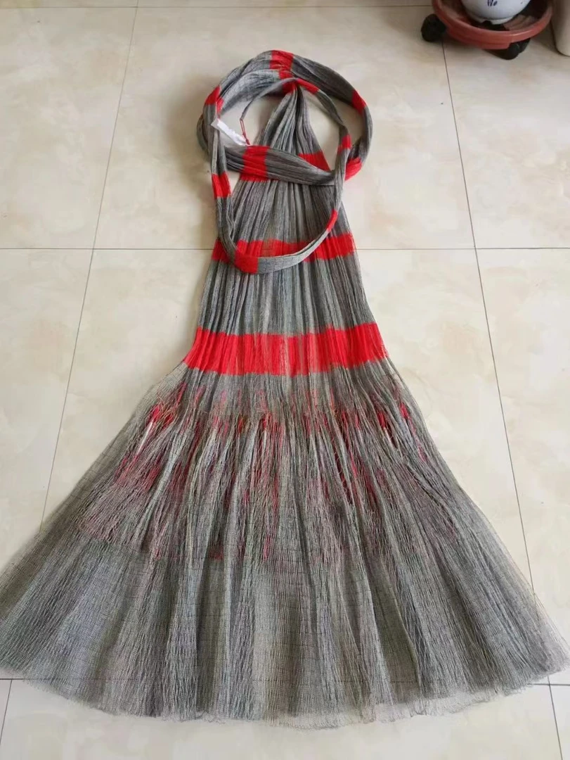 大力马线2指3米5高，全网7斤半重，纯手工编织铅坠子，适合投远练手。