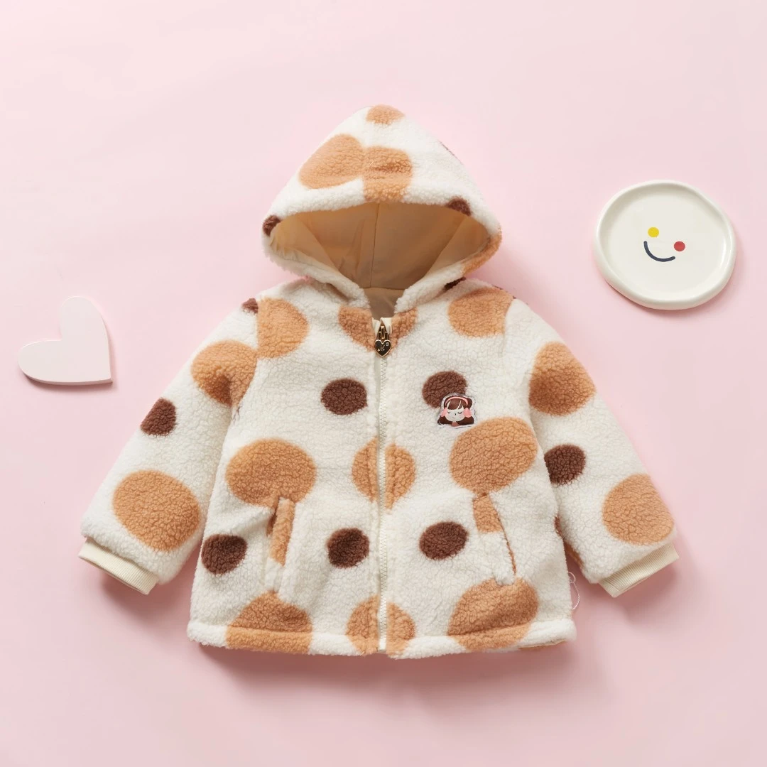 女童薄棉带帽外套M6D270612