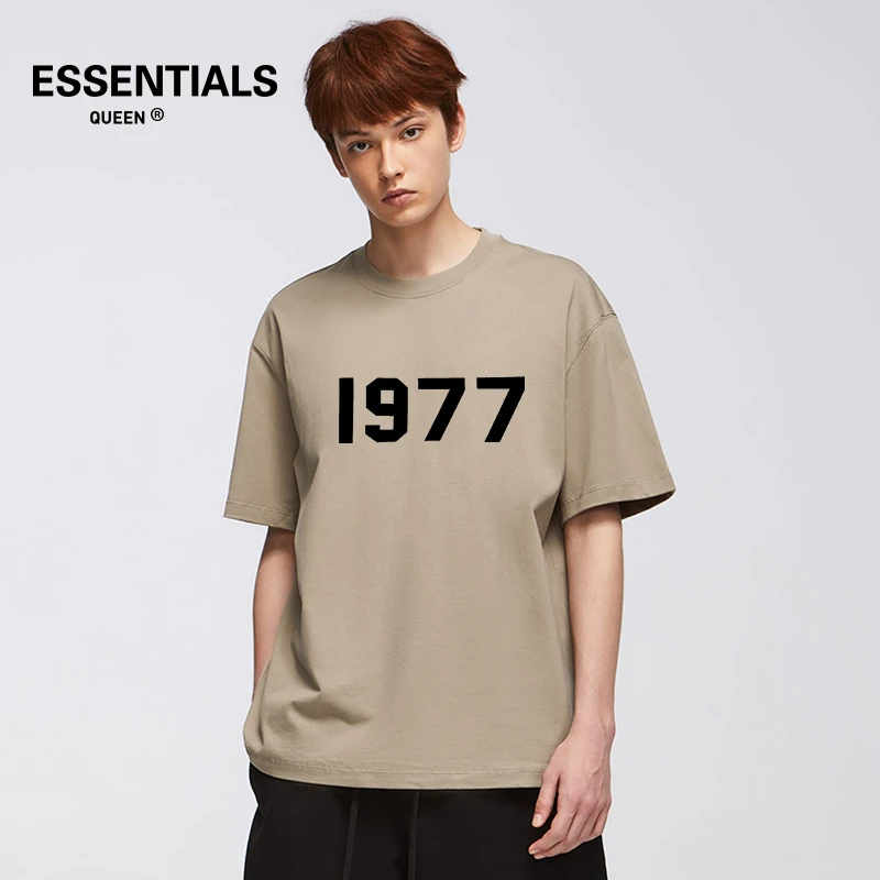 ESSENTIALS QUEEN2024夏季新款短袖百搭印花圆领纯棉宽松男士t桖