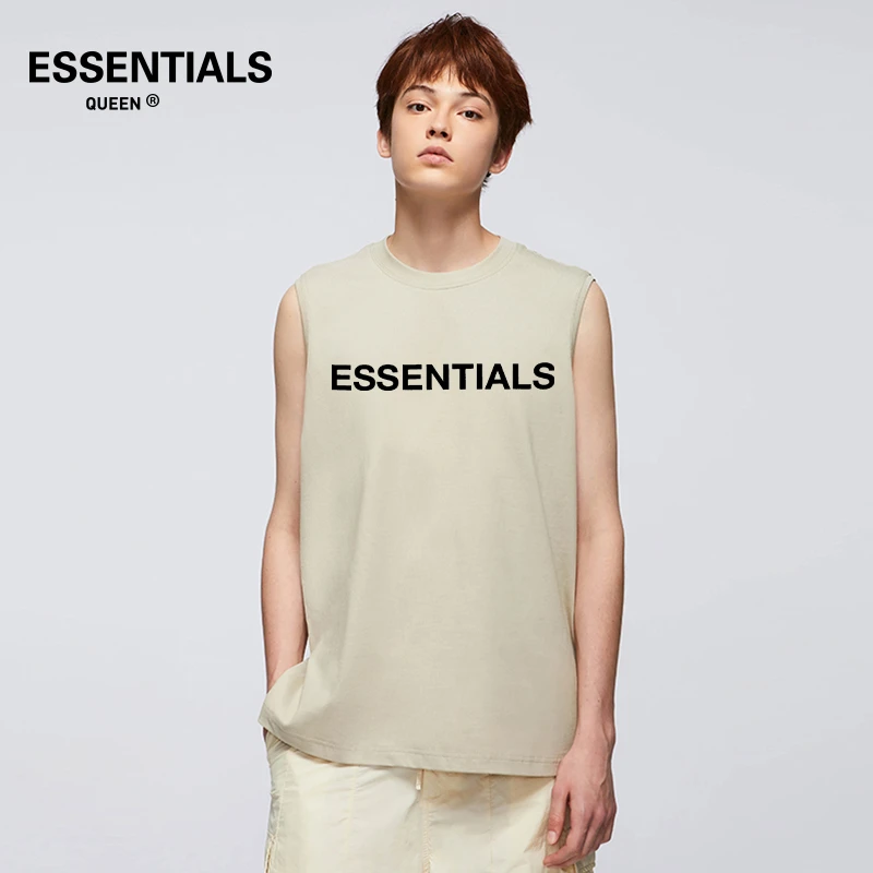 ESSENTIALS QUEEN男士无袖运动舒适户外宽松圆领美式男女同款背心