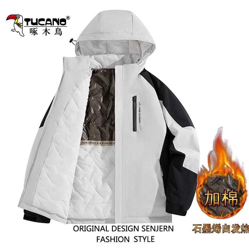 TUCANO/啄木鳥秋冬新款冲锋衣棉服男女款棉袄保暖情侣款棉衣外套