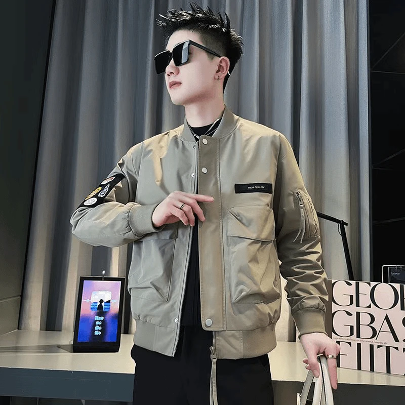 棒球服男款外套春秋2024年新款潮牌男装痞帅高级感美式飞行员夹克