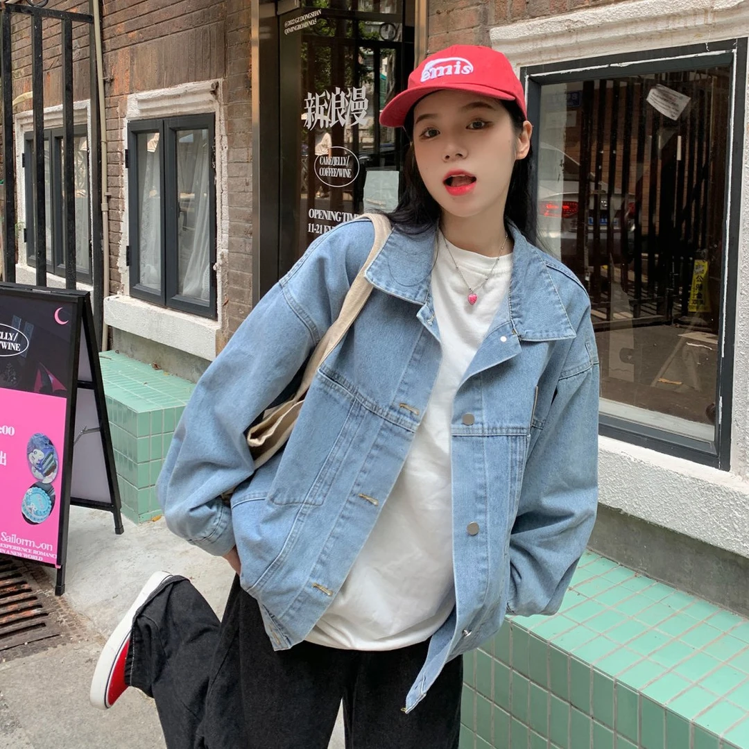 牛仔外套女2023春秋季新款设计感别致宽松BF风显瘦上衣夹克潮ins