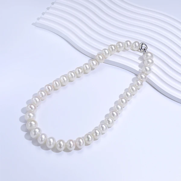 米梵勒12-15mm无核天然淡水珍珠项链气质时尚百搭简约项链经典