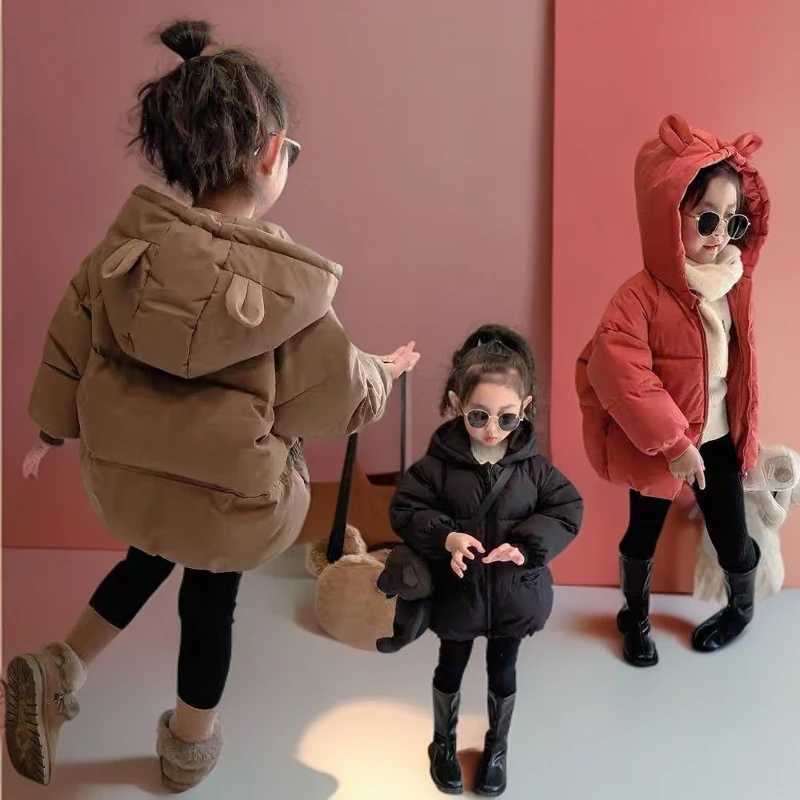 儿童棉服冬季棉袄中小童时尚棉衣保暖防寒男童女童卡通洋气外套潮