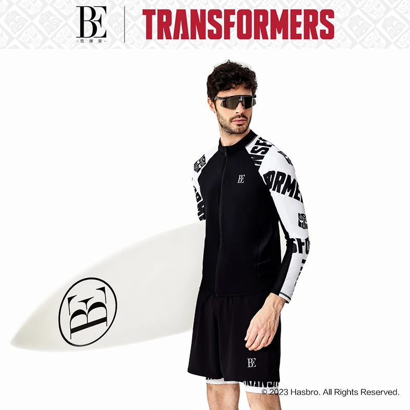 BE范德安变形金刚联名时尚修身显瘦休闲冲浪度假男士泳装潜水舒适