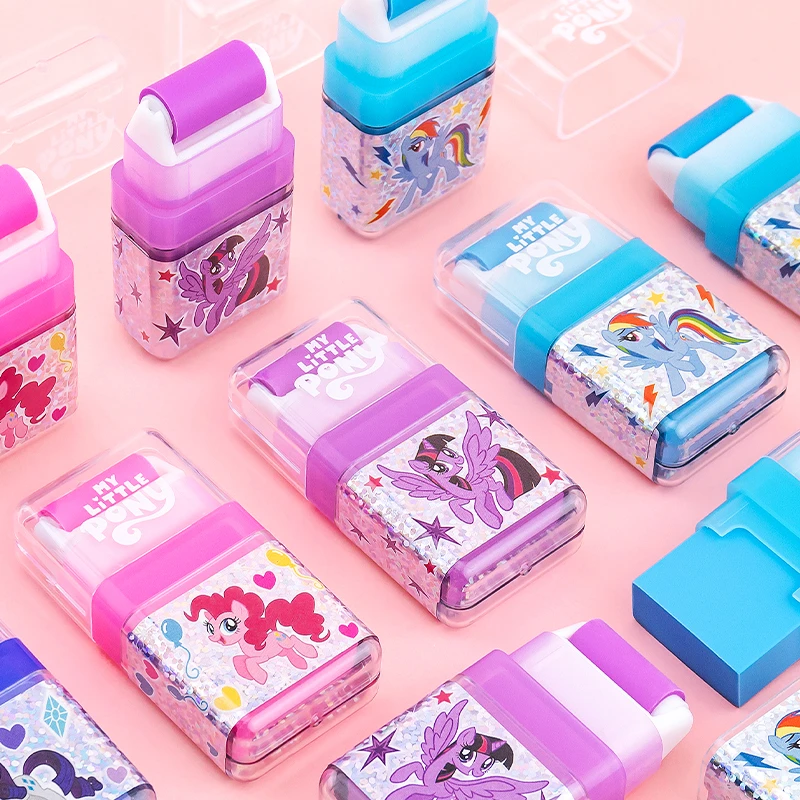 一正小马宝莉滚轮橡皮擦女生用卡通可爱创意橡皮儿童用干净少屑