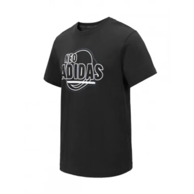 阿迪达斯男女中性短袖字母印花休闲百搭舒适透气运动T恤 JD1432