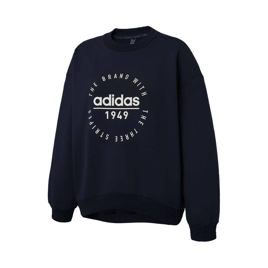 adidas阿迪达斯卫衣女款秋冬季运动套头休闲圆领长袖卫衣JX9411