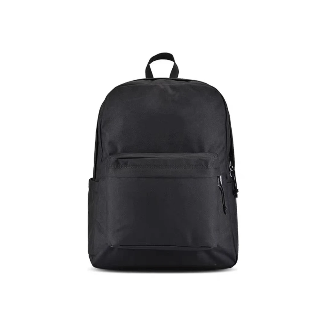 A279黑色纯色双肩背包书包