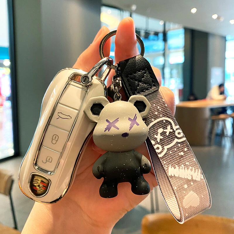 适用于保时捷钥匙套壳卡宴帕拉梅拉macan玛卡新911/718可爱钥匙扣