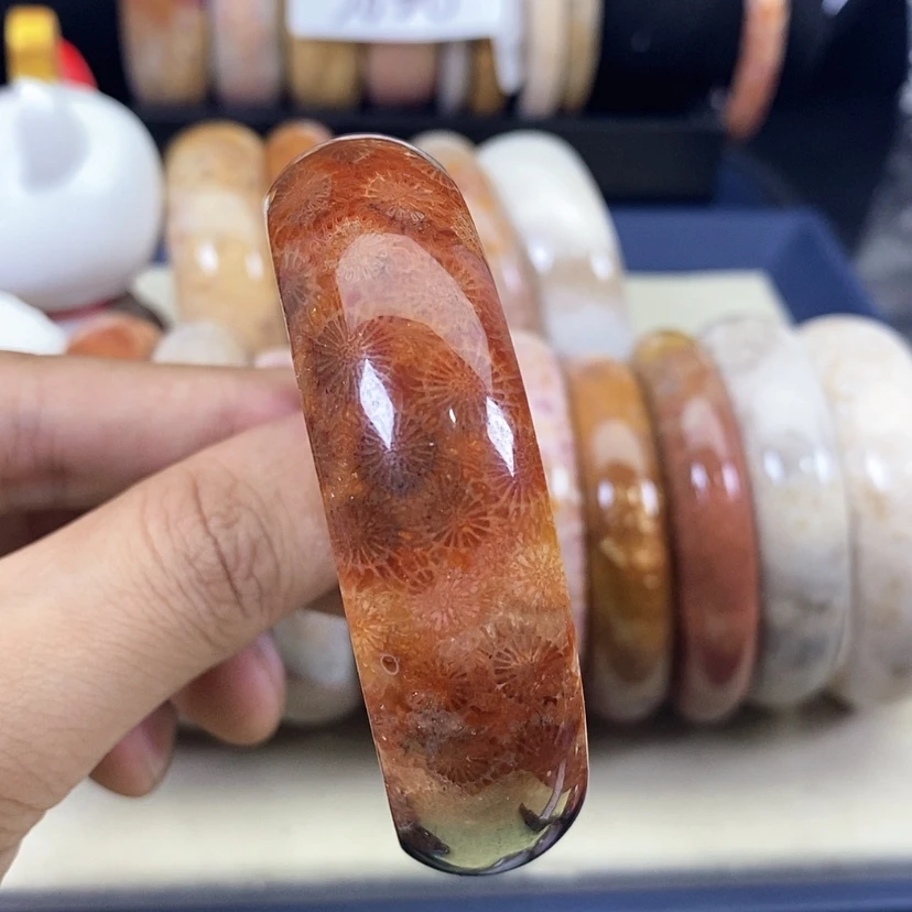 【闪购商品】硅化珊瑚（珊瑚玉）手镯未镶嵌云*89