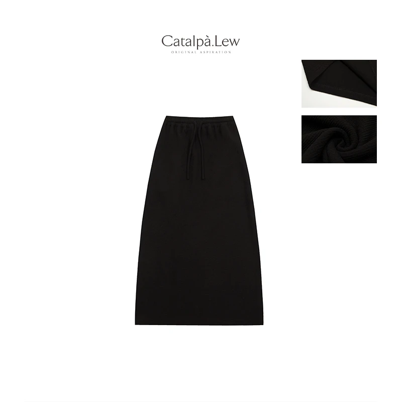 CatalpaLew「气球裙」腔调穿搭巧思系列气球型立裁黑色系半裙#C9219