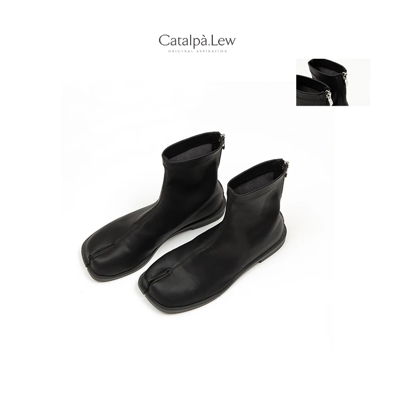 CatalpaLew「分趾靴」高定复刻系列侘寂风分趾切尔西皮靴 #C2091