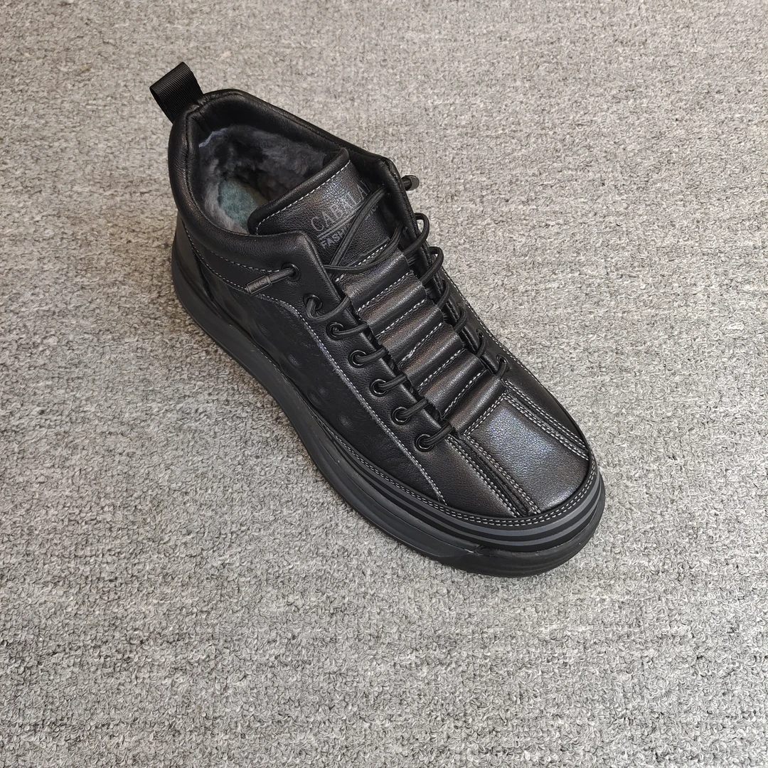 968-1大棉冬季加绒加厚棉鞋男士防水保暖棉鞋防滑软底休闲棉靴子